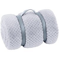 Grey Super Soft Cosy Fleece Throw 130x160cm - Grey - thumbnail 1