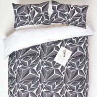 Illusion Printed Duvet Covet Set with Pillowcase - Black / King - image 1
