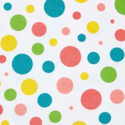 Polka Dots Ready Made Eyelet Curtain Pair - Multicolour / 137cm / 182cm - thumbnail 4