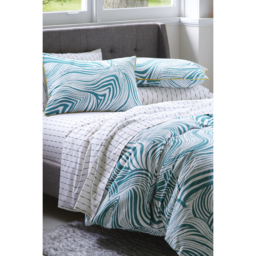 Martex Zebra Marble Duvet Cover Set - Green / King - thumbnail 4