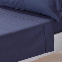 200 Thread Count Egyptian Cotton Flat Sheet - Navy / King