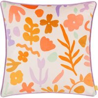 Amelie Doodles Floral Velvet Cushion - Doodles / Polyester
