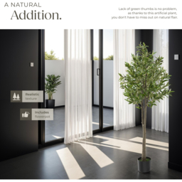 Tectake Artificial Olive Tree - Green / 150cm - thumbnail 2