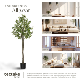 Tectake Artificial Olive Tree - Green / 150cm - thumbnail 4