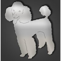 Poodle Style 2 Silver Acrylic Mirror - Silver