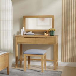 Astoria Oak Dressing Mirror - Brown - thumbnail 2