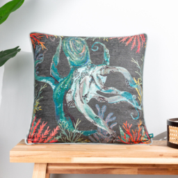 Abyss Octopus Chenille Cushion - Lichen / 80 Polyester 20 Feather - thumbnail 3