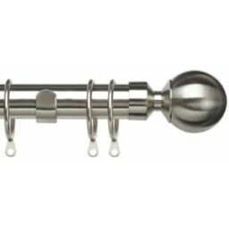 Extendable Metal Curtain Poles - Silver / 120 - 210 cm - thumbnail 2