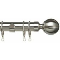 Extendable Metal Curtain Poles - Silver / 120 - 210 cm
