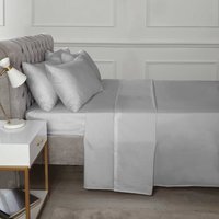 "Deep Percale Fitted Sheet 10"" (25cm) - Grey / Double"