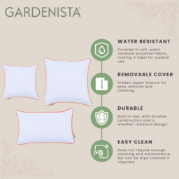Garden Scatter Cushion Sofa Outdoor Decorative Throw Pillows - Orange / 45cm / 2 - thumbnail 4