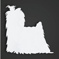 Yorkshire Terrier Style 2 Silver Acrylic Mirror - Silver