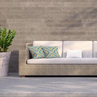Ethnic Geometric Figures Outdoor Cushion - Orange / 60cm