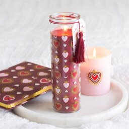 Sacred Heart Black Fig Tube Candle Scented Home Decor Gift - Red - thumbnail 3