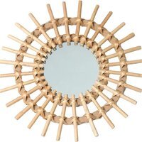 Rattan Wall Mirror Flower - Natural rattan / GlassRattanWood