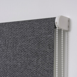 Jute Textured Blackout Blind - Dark Grey / 60cm - thumbnail 3