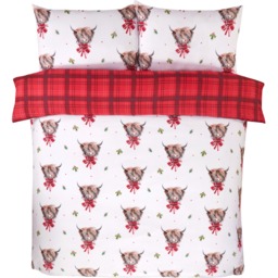 Fergus Microfibre Checkered Reversible Duvet Cover Set with Pillowcase - Multi / King - thumbnail 2