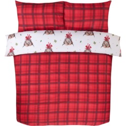 Fergus Microfibre Checkered Reversible Duvet Cover Set with Pillowcase - Multi / King - thumbnail 5