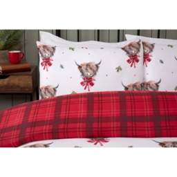 Fergus Microfibre Checkered Reversible Duvet Cover Set with Pillowcase - Multi / King - thumbnail 3