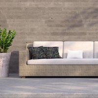 Palm trees, jungle leaves Outdoor Cushion - Black / 60cm - image 1