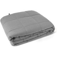 "Grey Quilted Weighted Blanket 60"" x 80""  - Grey" - thumbnail 1