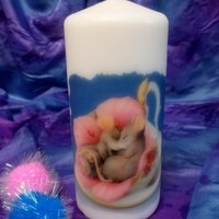 Pillar Candle Just Cute - White / 6