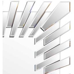 MirrorOutlet Sunburst All Glass Stylised Decorative Mirror - Silver - thumbnail 4