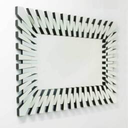 MirrorOutlet Sunburst All Glass Stylised Decorative Mirror - Silver - thumbnail 2
