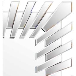 MirrorOutlet Sunburst All Glass Stylised Decorative Mirror - Silver - thumbnail 3