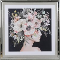 Floral Thoughts Jewelled Framed Art