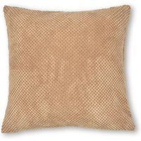 Plain Soft Velour Cushion - Latte