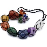 Seven Chakra Stones Pendant for Balance, Meditation - Multi