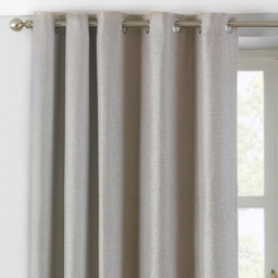 Set of 2 Atlantic Twill Woven Room Darkening Eyelet Curtains - Natural / 168cm / 229cm - thumbnail 2