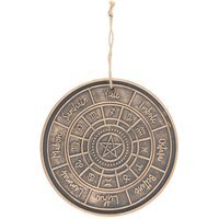 Bronze Wheel of the Year Hanging Terracotta Plaque for Seasonal Decor - Bronze