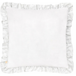Chloe Printed Ruffle Cushion - Soft White - thumbnail 4