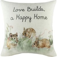 Hedgerow Mice Cushion - Multicolour / 80 Polyester 20 Feather - image 1
