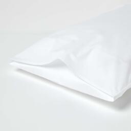200 Thread Count Egyptian Cotton Housewife King Size Pillowcase - White - thumbnail 4