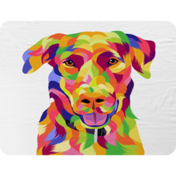 Amazing Illustration Of Dog Pop Art Blanket - Yellow - thumbnail 2