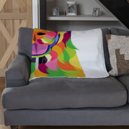 Amazing Illustration Of Dog Pop Art Blanket - Yellow - thumbnail 3