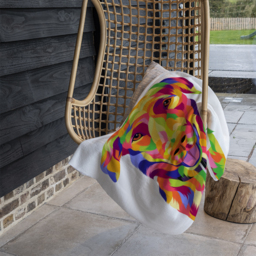 Amazing Illustration Of Dog Pop Art Blanket - Yellow - thumbnail 4