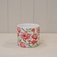 Classic White Poppy Pot Plant pot - Multi