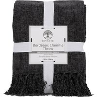 Bordeaux Chenille Throw - Charcoal - image 1