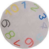 Kids Round Number Rug - Multicolour