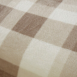 Teddy Fleece Check Duvet Set - Natural / Double - thumbnail 3