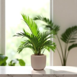 Ribbed Matte Ceramic Indoor Plant Pot - Grey - thumbnail 5