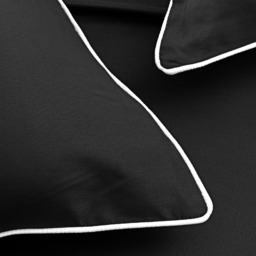 Piping Duvet Cover Set - Black / Queen - thumbnail 2