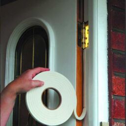 White Rubber Foam Jumbo Draught Excluder Self Adhesive Weatherstrip 3.05m - Grey - thumbnail 4