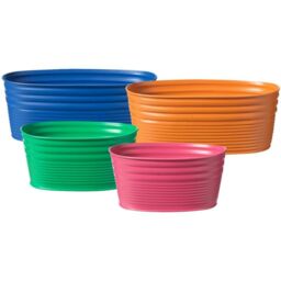 Set of 2 Indoor Tin Troughs - Marino Blue - thumbnail 2