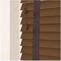 50mm Slat Real Wood Venetian Blind With Tapes 120cm Drop - Dark Oak / 45cm