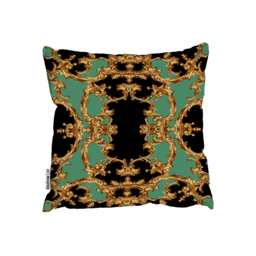 Black  Green Baroque Outdoor Cushion - Green / 60cm - thumbnail 2